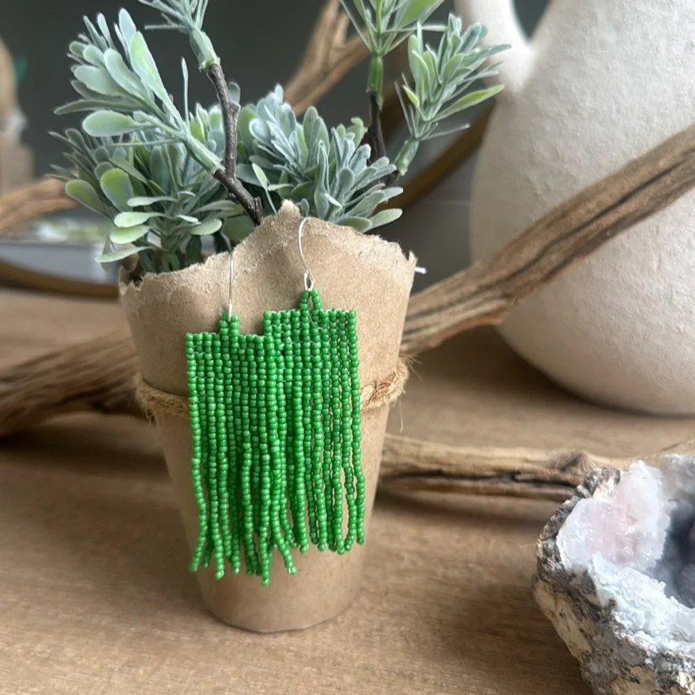 Palm Springs Fringe Beaded Earrings